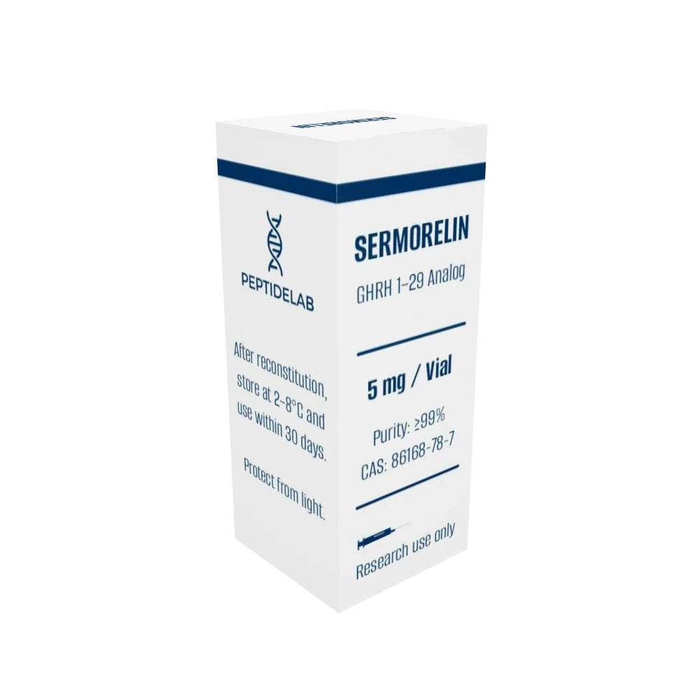 Sermorelin Research Grade, Peptide Laboratory Study, High Purity GHRH Analog