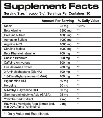 Angel Dust Pre-workout info strong Skull Labs | Sarms Ireland