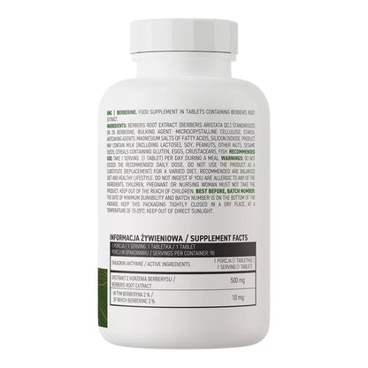 Berberine Vege 90 tablets Ostrovit Nutritional info | Sarms Ireland
