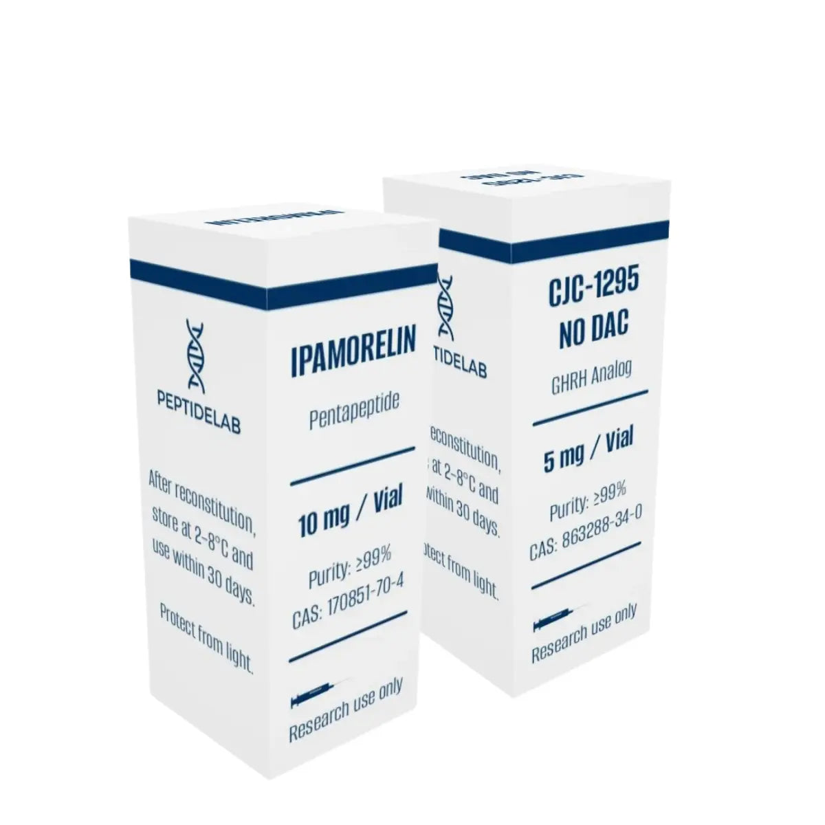 Ipamorelin & CJC-1295 (Mod GRF 1-29) Research Stack. Advanced Dual Pathway GH Secretagogue Combination | High-Purity Peptides | Peptides Ireland