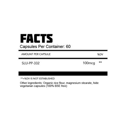SLU-PP-332 Thoroughbred Labs 60 capsules nutrition information | Megapump