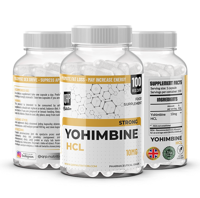 Yohimbine HCL 10mg 100 capsules QRP Nutrition | SARMS IRELAND